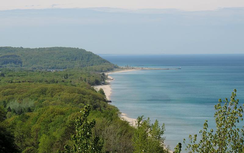 Sand dunes along the Lake Michigan shore