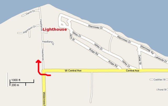 McGulpin Point Lighthouse Map