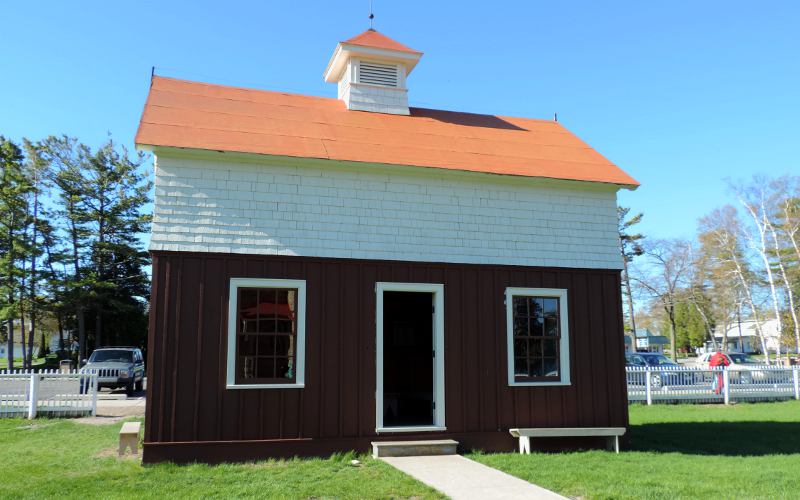 Old Mackinac Point Lighthouse barn - Mackinaw City, Michigan