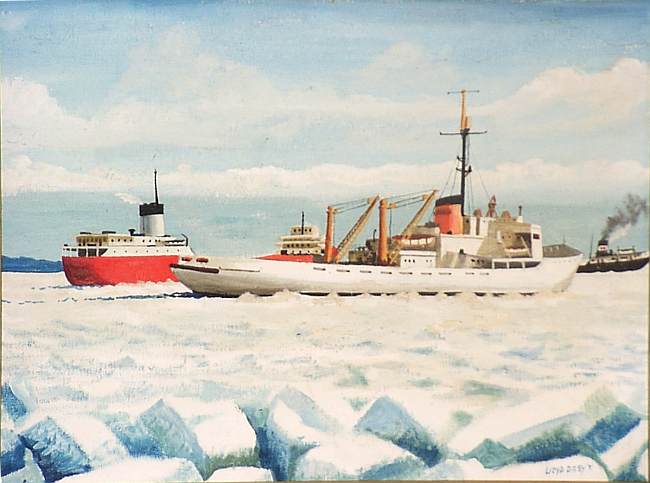 Coast Guard Cutter Mackinaw painting by Lloyd Desy