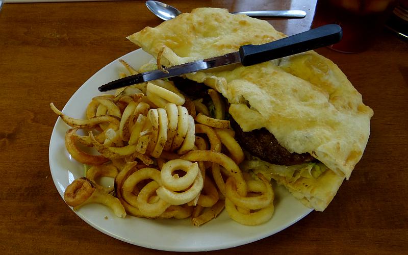 Navajo BUrger at Anasazi Inn