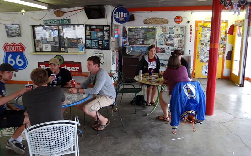 Delgadillo's Snow Cap Drive-In dining area