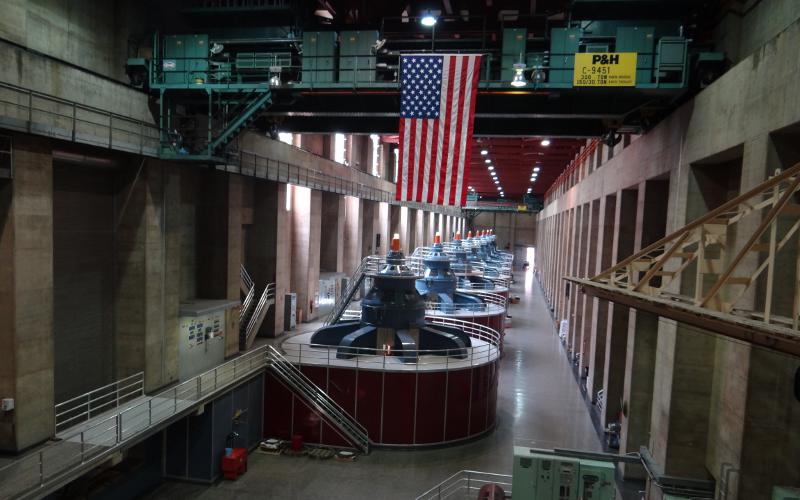 Nevada power plant generator room - Hoover Dam