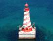 Straits of Mackinac lighthouses from the air