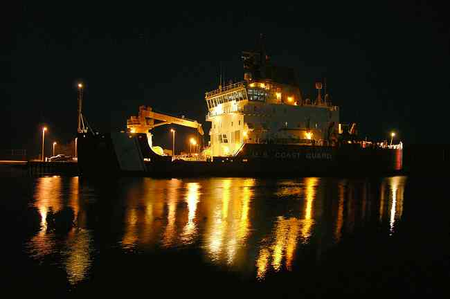 Ice Breaker Mackinaw moored in Cheboygan, Michigan